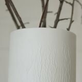 Vintage white porcelain floor vase for pampas grass Kaiser Germany 1960's
