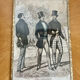 Antique print framed "Le Follet" men's suits