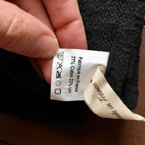 Maison Charvet Dessus de Lit Métis Noir 235 x 265