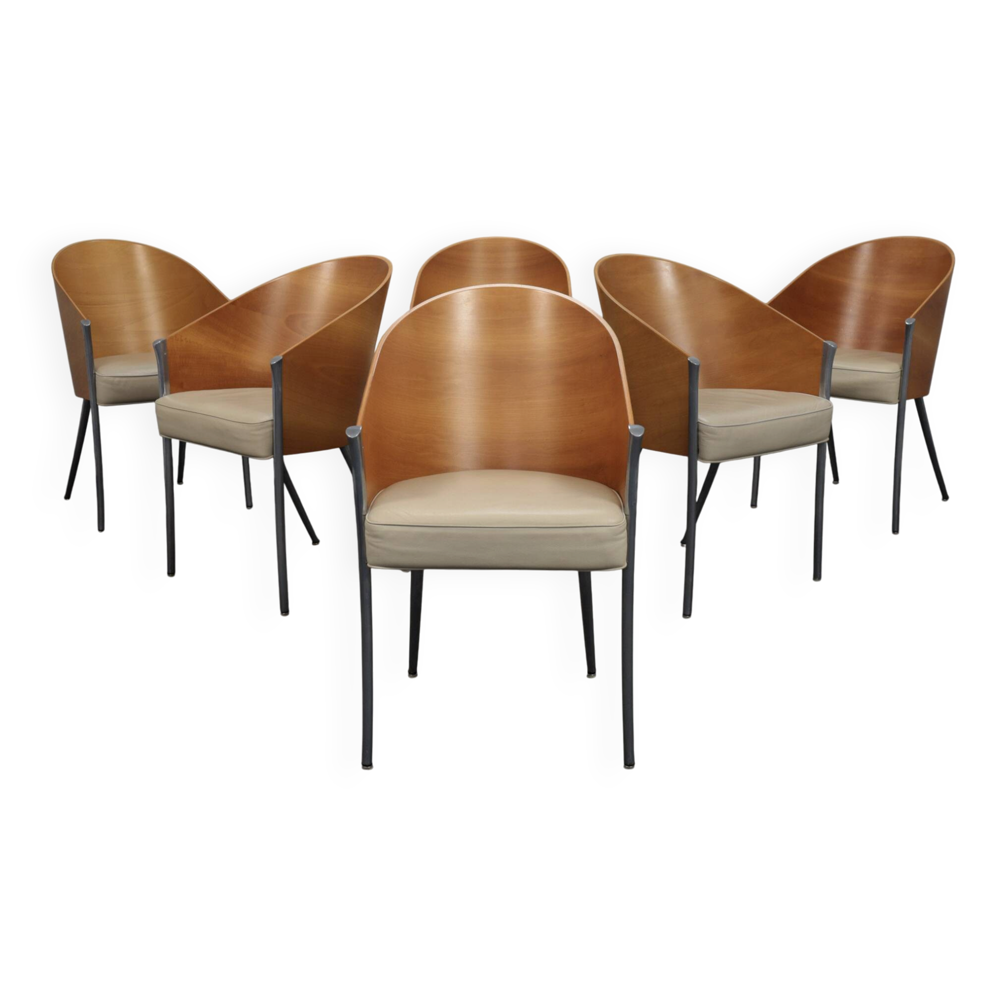 Set of 6 King Costes chairs by Philippe Starck for Driade, Italy, 1990s