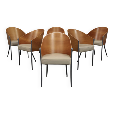 Ensemble de 6 chaises King Costes par Philippe Starck pour Driade, Italie, années 1990.