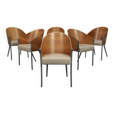 Ensemble de 6 chaises King Costes par Philippe Starck pour Driade, Italie, années 1990.