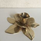 Brass flower candlestick