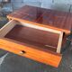 Pair of bedside or night tables in lacquered mahogany with compass feet