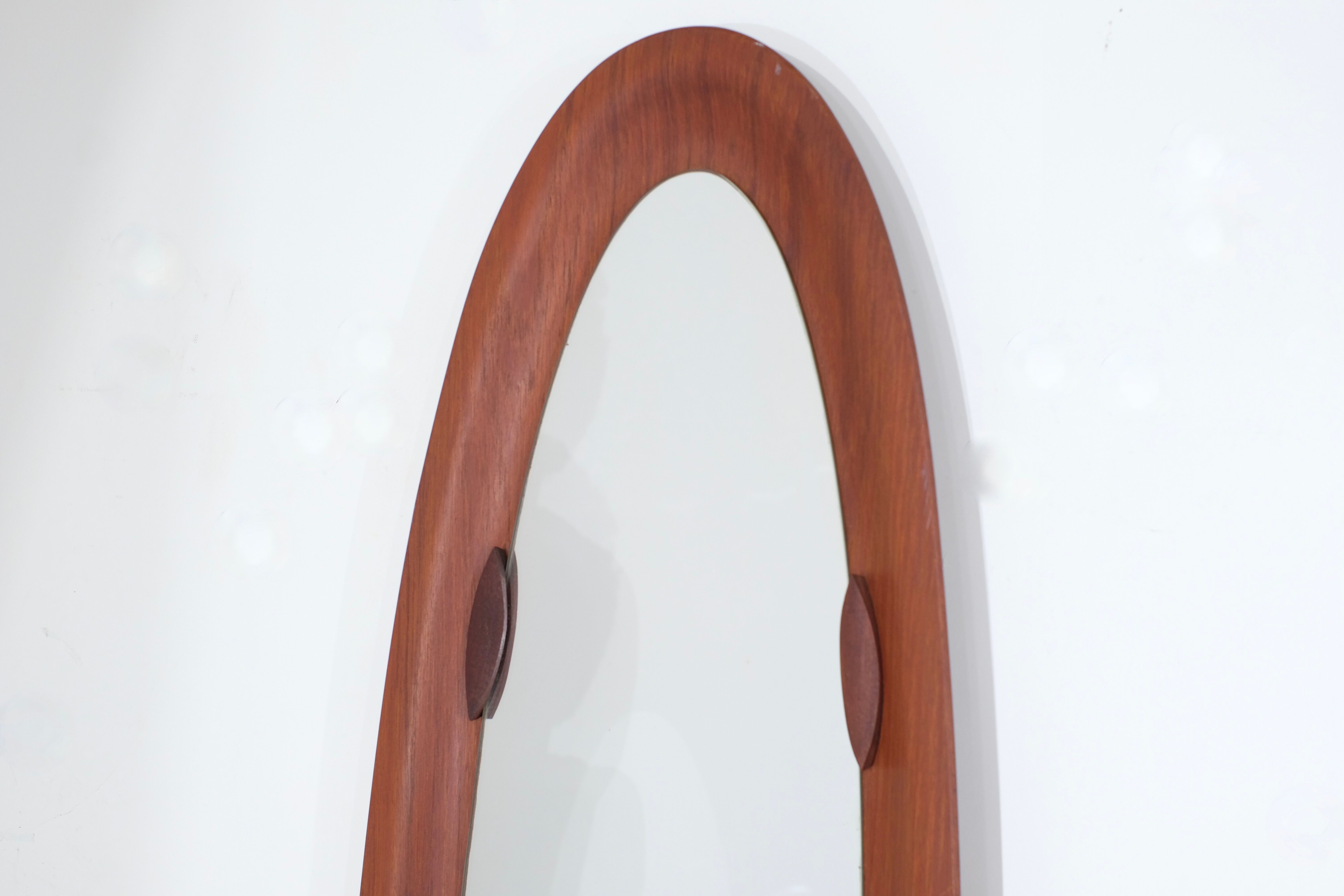 Wooden mirror, Italy - 1960s