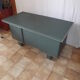 Desk strafor industrial metal covered skai green vintage 1950