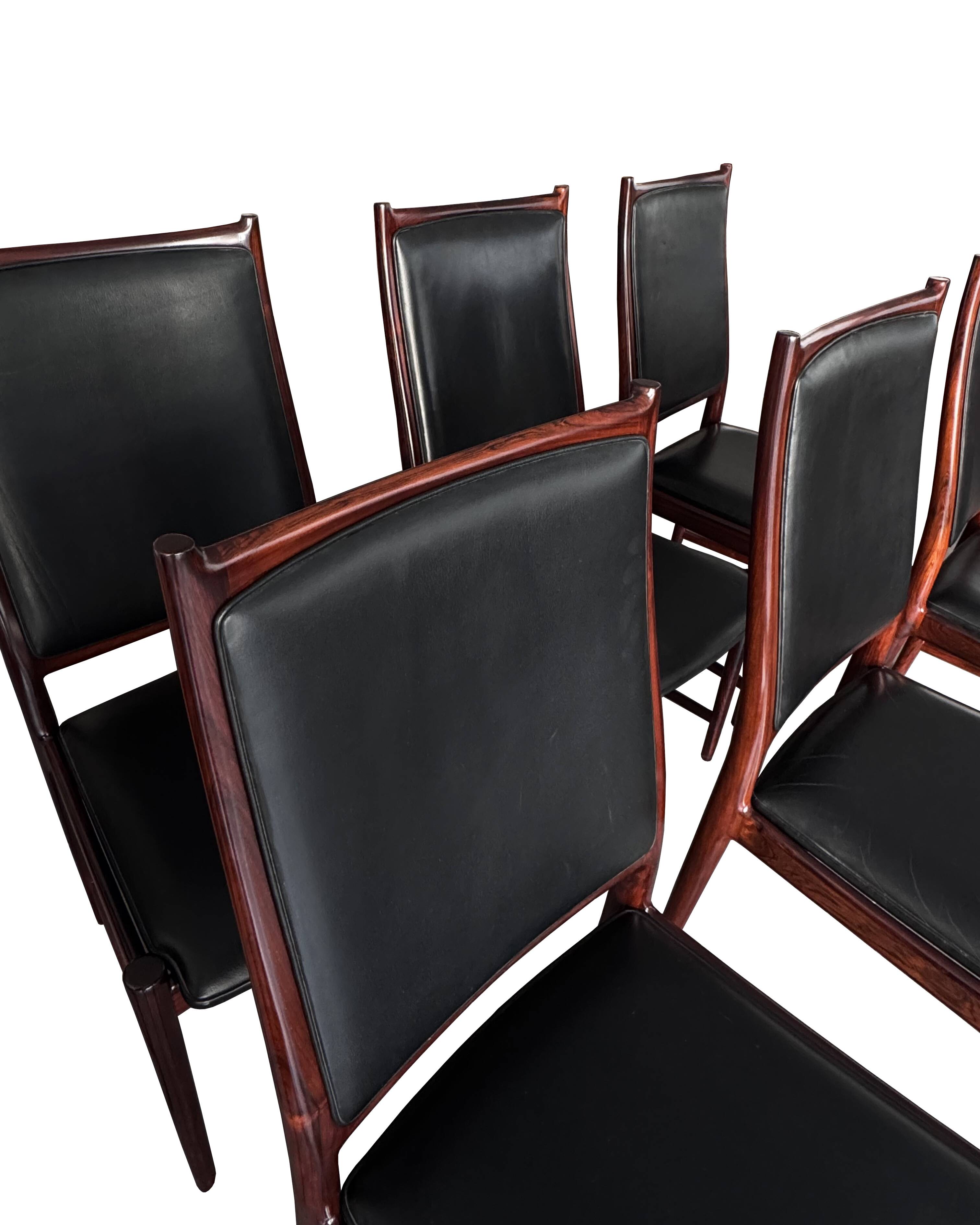 Torbjørn Afdal model "darby" rosewood dinning chairs
