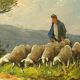 Tableau Berger Dans Arrière-pays Provençal, Fortuné Car (1905-1970)