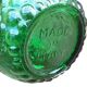 Grande bouteille verte Génie Empoli en verre bullé, Italie 1960s