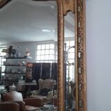 Large 19th century bevelled glazing bezel mirror