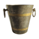 Champagne bucket in silver metal and brass