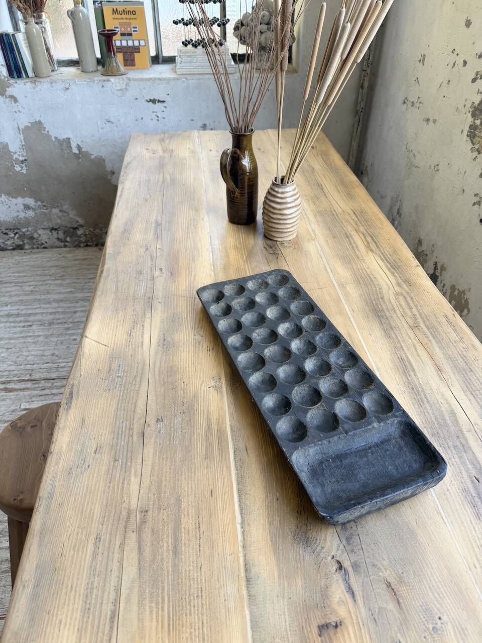 1950s pine farmhouse table 220cm