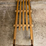 Vintage Davos wooden & metal sled for winter sports