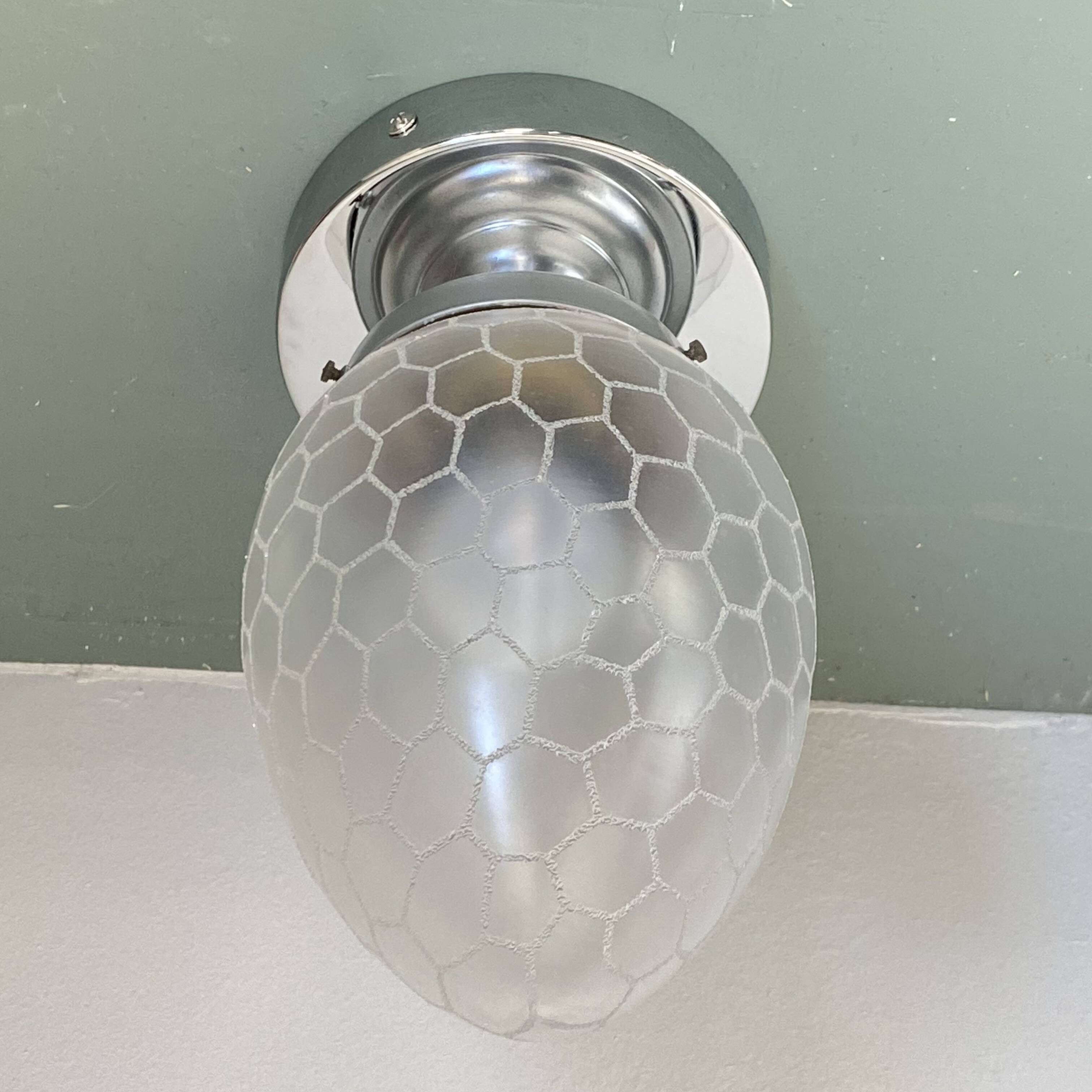 Wall light ceiling lamp shell globe stainless steel fixing rose vintage decoration