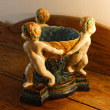 Majolica cherub cut