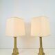 Neoclassical Empire Brass Table Lamp, France, 1960, Set of 2