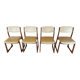 4 sled chairs, vintage
