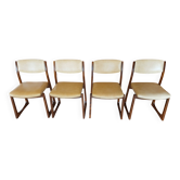 4 sled chairs, vintage