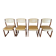 4 sled chairs, vintage