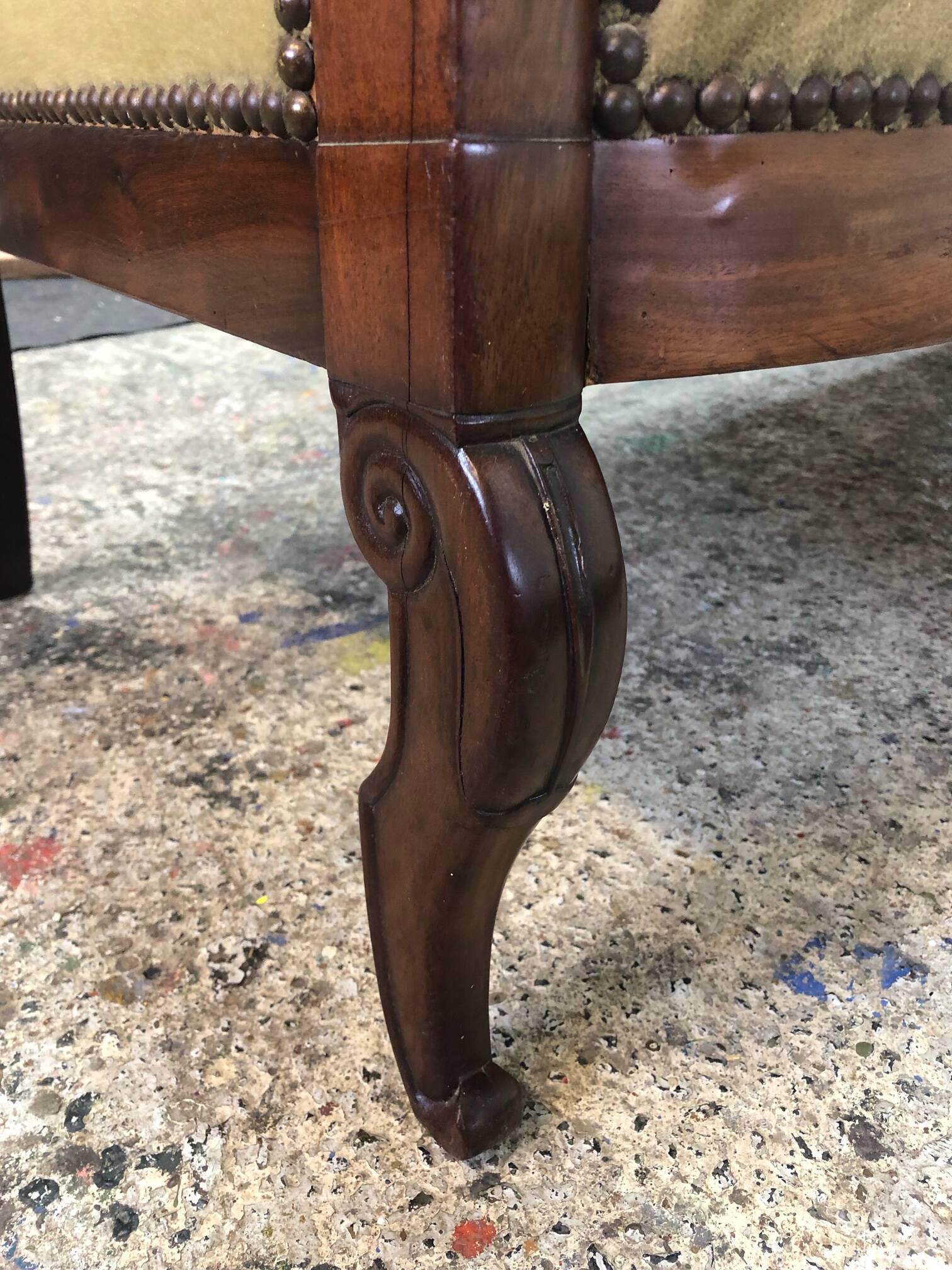 Mahogany bench from the Restoration period