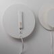 White metal Cirkel wall lamps by Kjeld Darø - set of 2, Danish 1980s diffused light