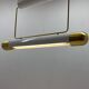 Mid-century Brass Long Pendant Light by Napako