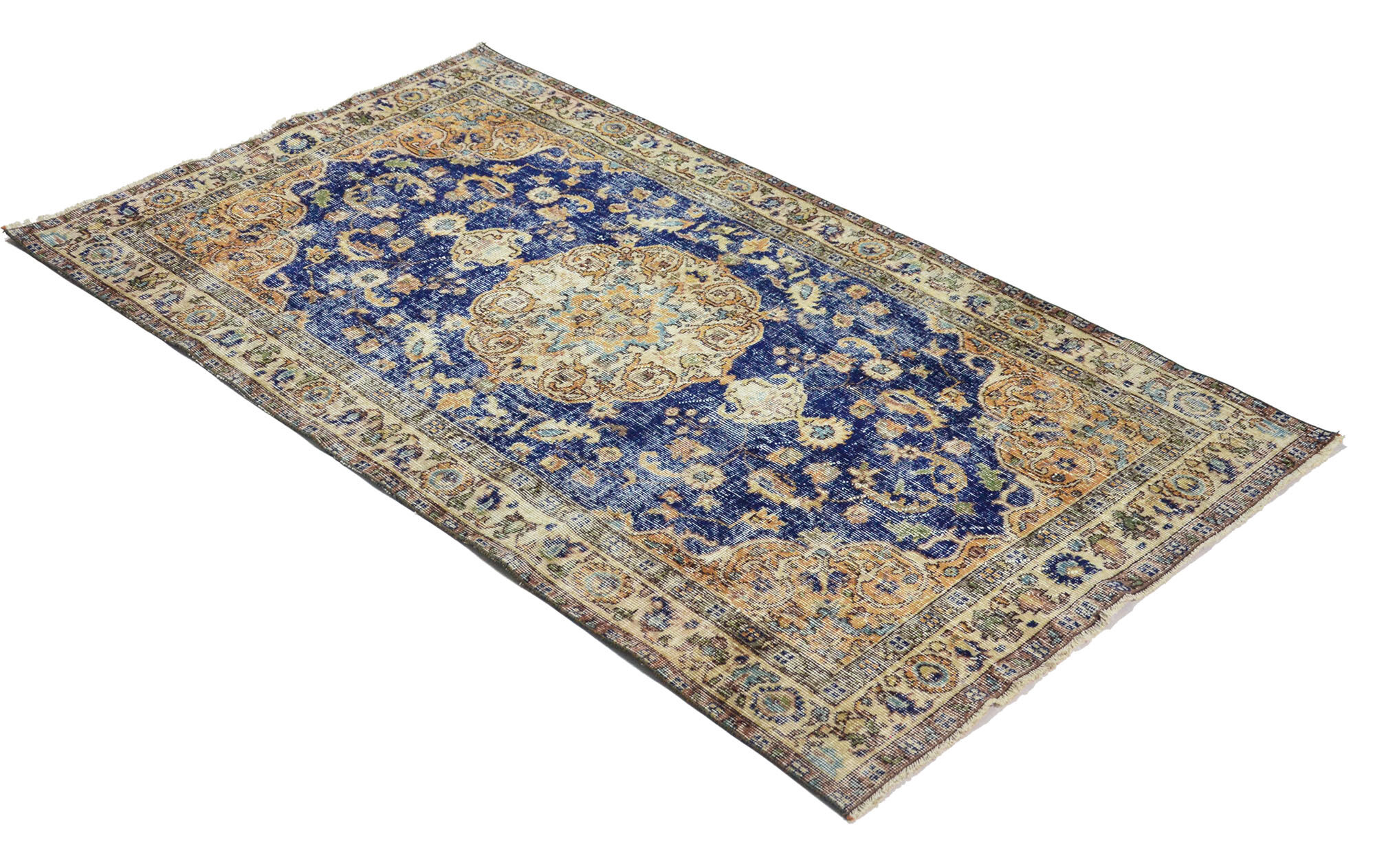 Anatolian handmade vintage rug 203 cm x 93 cm