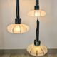 4-light pendant light – Art Deco Czech glass shades – vintage frame