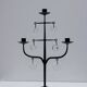 Wrought Iron & Glass Candelabra by Erik Höglund, Sweden, 1960s
