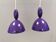 Two purple hanging lamps from Norway Says for Muuto, model Mhy