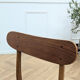 Chaise scandinave teck & tissu vert