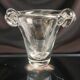 Daum, crystal vase with coiled sockets circa 1970