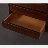 Vintage chest of drawers in dark oak, Czech design, 1970