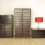 Buffet deux portes iroko teinté noir