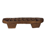 Awalé Burkina Faso game in vintage 19th century carved wood