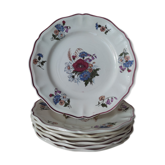 7 plates Sarreguemines Agreste