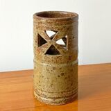 Vintage cylindrical ceramic table lamp