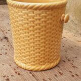 1950s Gien earthenware planter in a basket shape