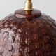 Large Ceramic Ball Table Lamp, Botanical Relief, Spain, circa 1960s