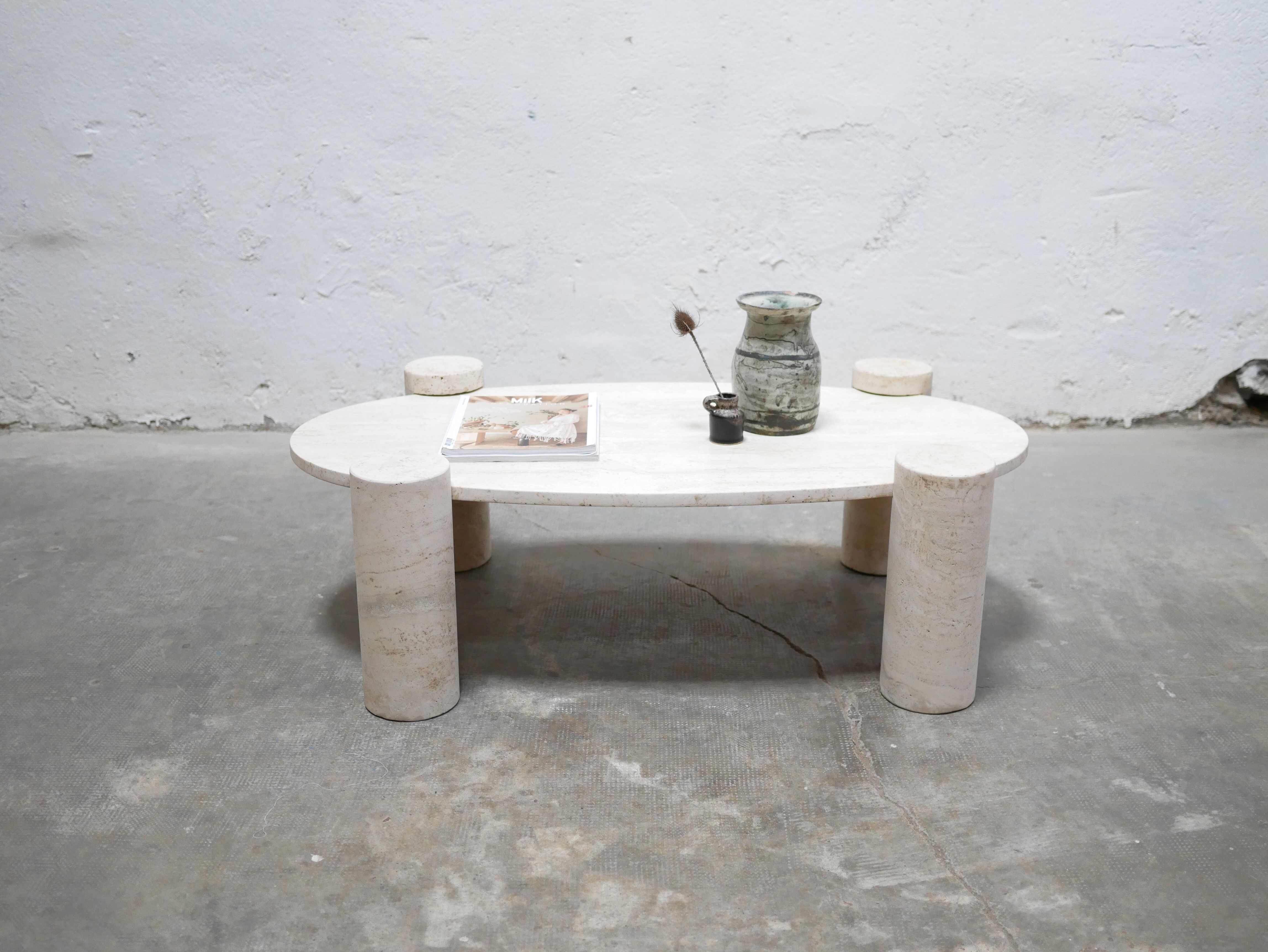 Vintage travertine coffee table