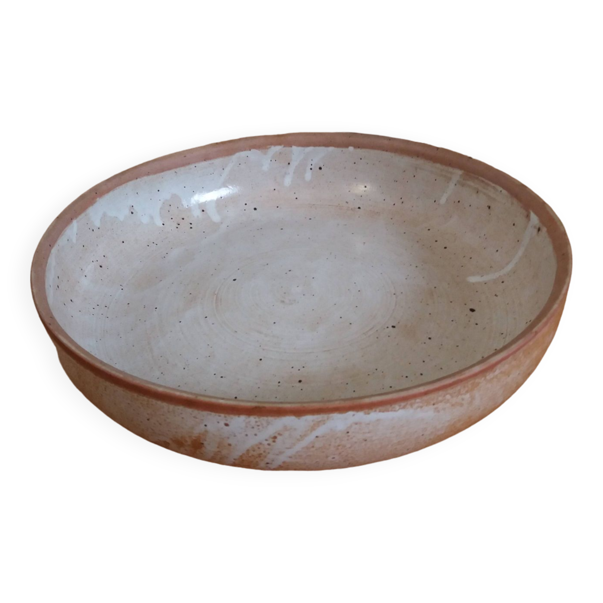 Deep dish stoneware salad bowl 31 cm