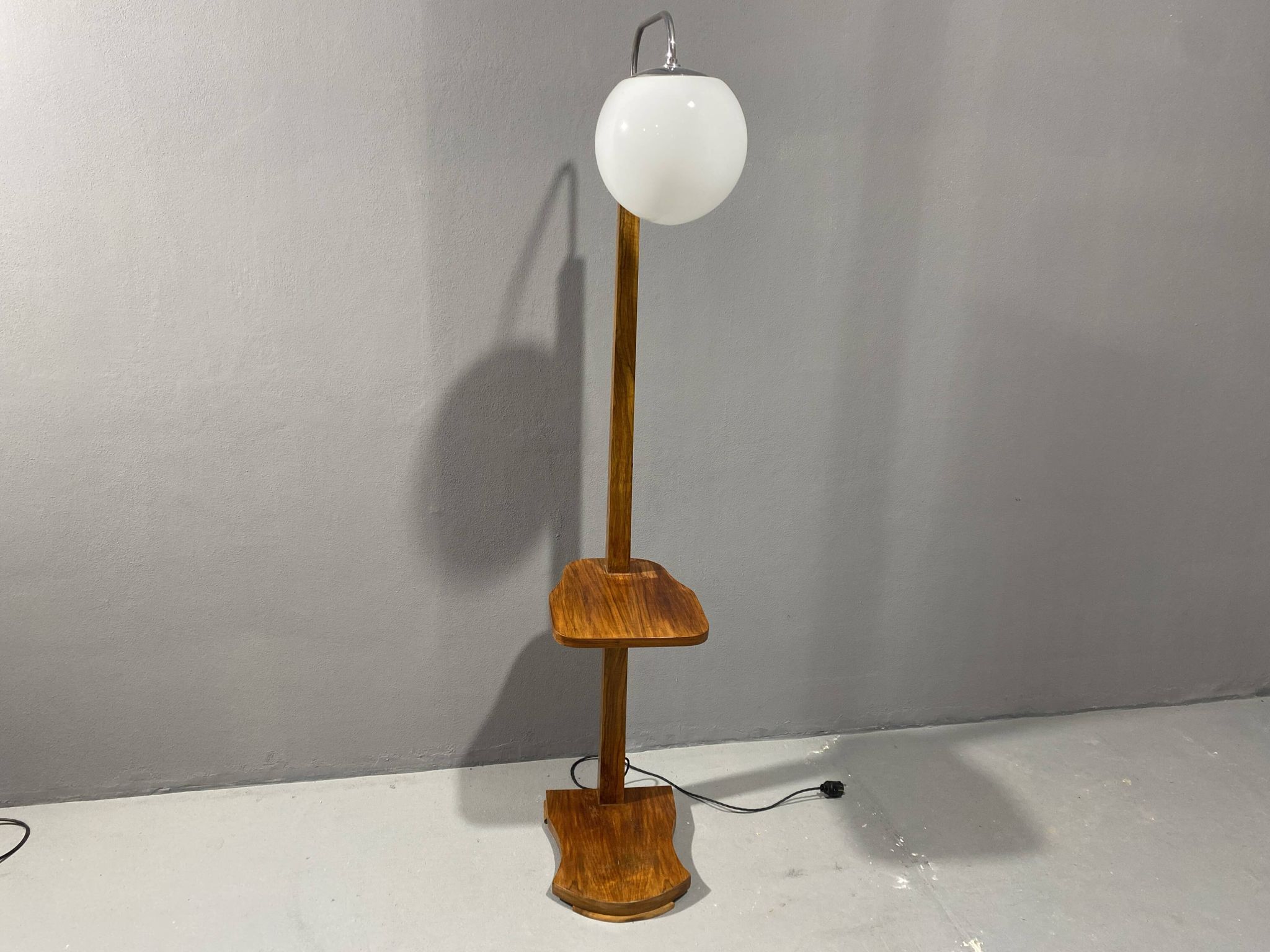 Lampe de sol art déco, années 1930, Tchécoslovaquie