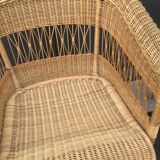 Vintage rattan gondola seat