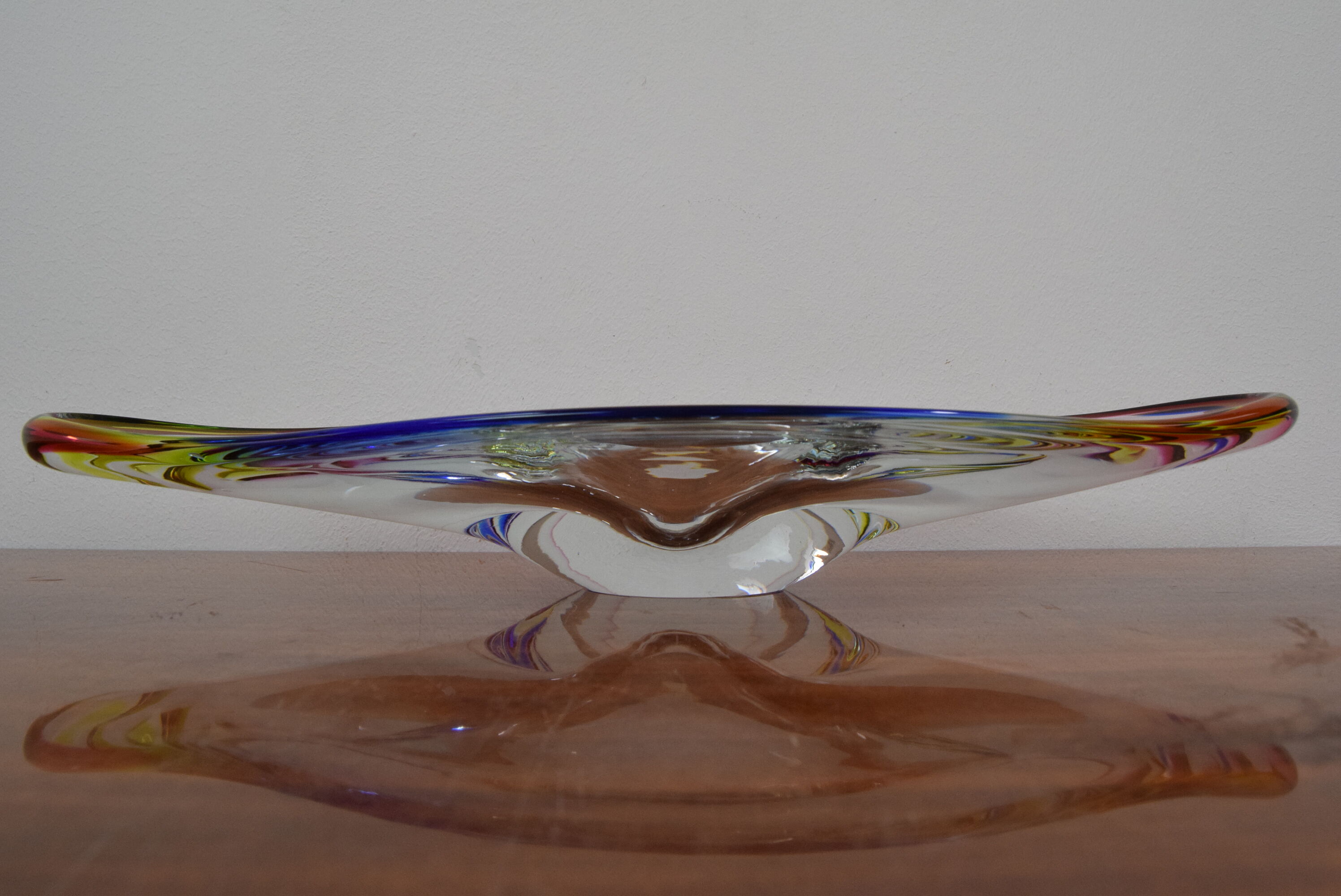 Mid -Century Glass Bowl/Bohemia Glass, 1960´s