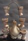 Ceramic liqueur service signed Vallauris