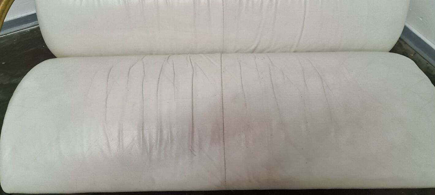 Vintage leather memphis sofa