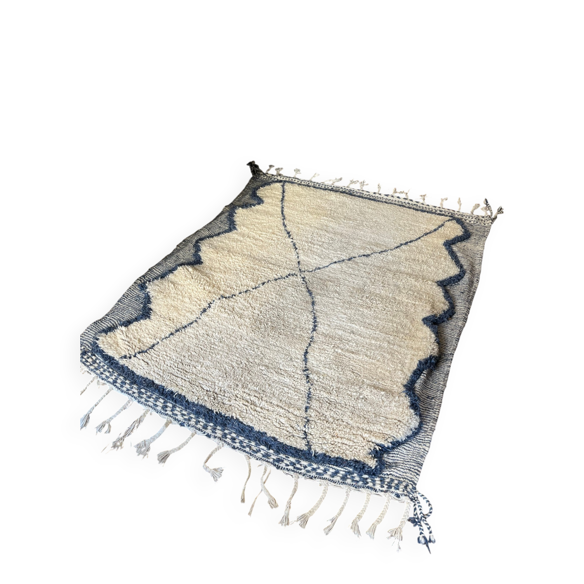 Handmade wool Berber rug