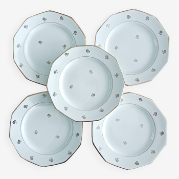 Set of 5 Saint-Amand flat plates