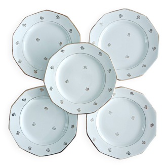 Lot de 5 assiettes plates Saint-Amand