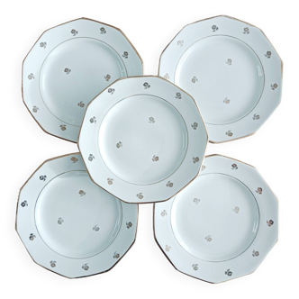 Set of 5 Saint-Amand flat plates